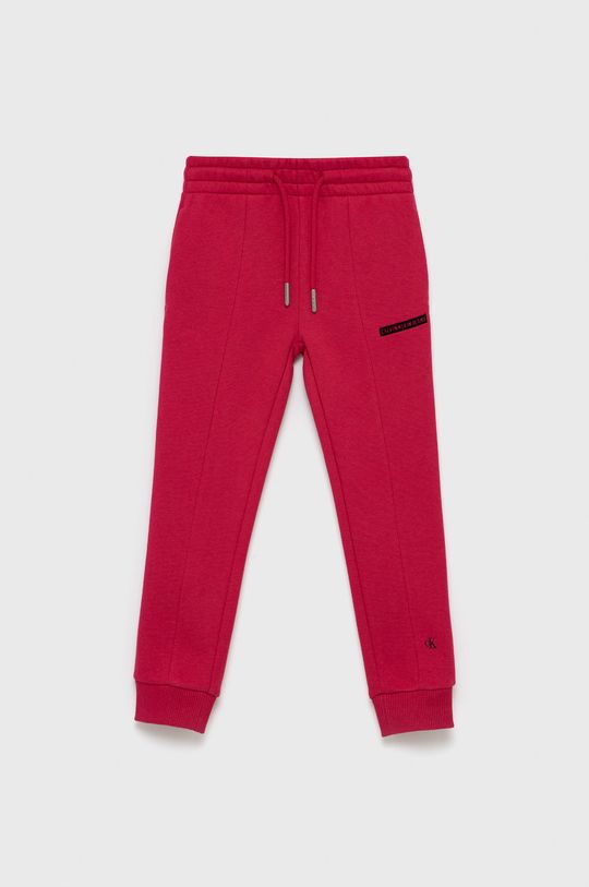 różowy Calvin Klein Jeans Spodnie dziecięce IG0IG01081.4890 Dziewczęcy