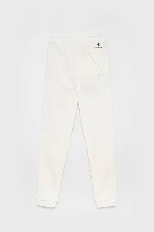 Παιδικό παντελόνι Calvin Klein Jeans λευκό