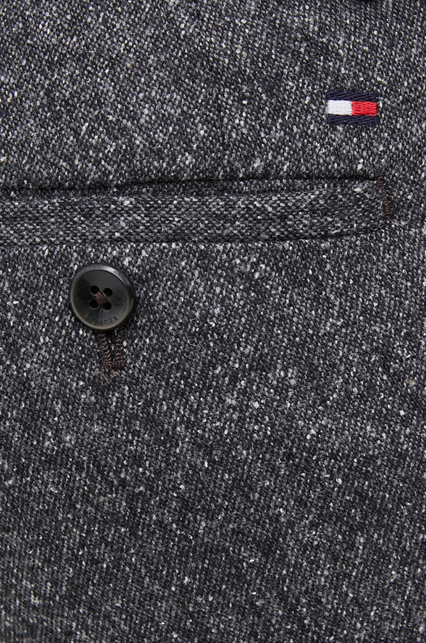 szary Tommy Hilfiger Spodnie z domieszką wełny
