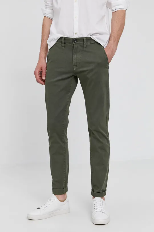 zielony Pepe Jeans Spodnie CHARLY Męski