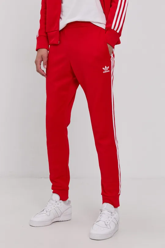 czerwony adidas Originals Spodnie H06713 Męski
