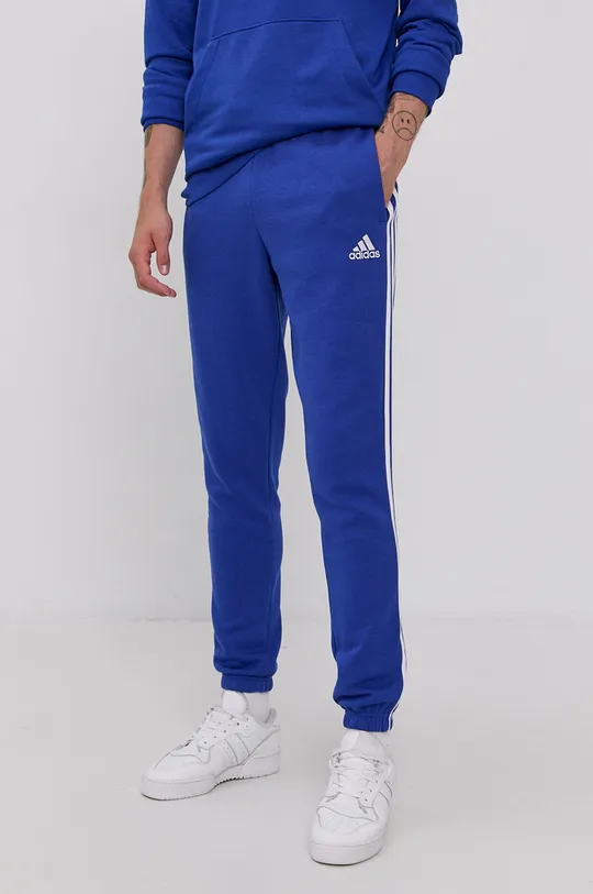 niebieski adidas Spodnie H12255 Męski