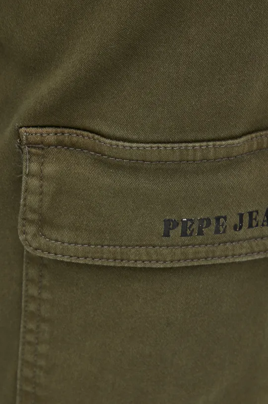 zielony Pepe Jeans Spodnie Landan