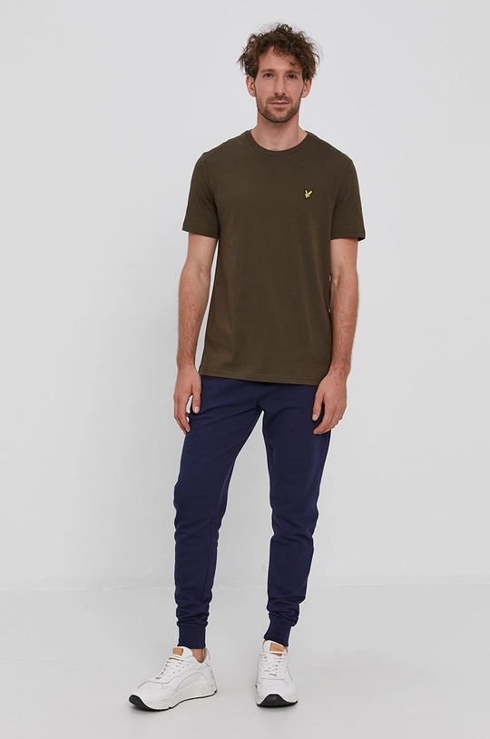 Lyle & Scott hlače mornarsko modra