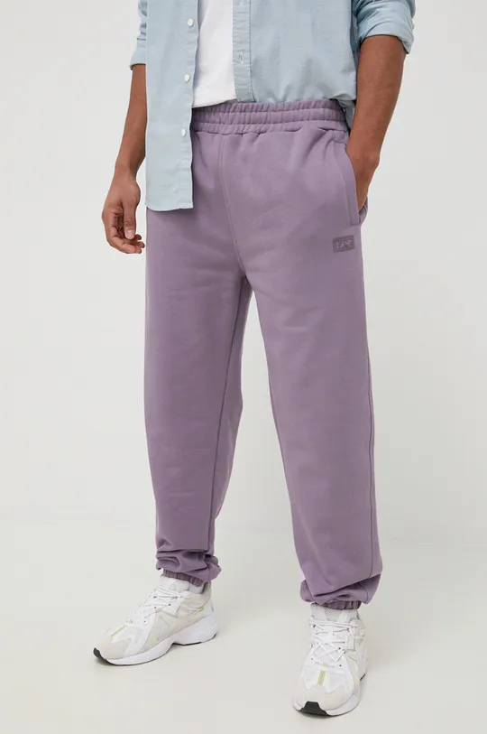 fioletowy Lee spodnie bawełniane Męski