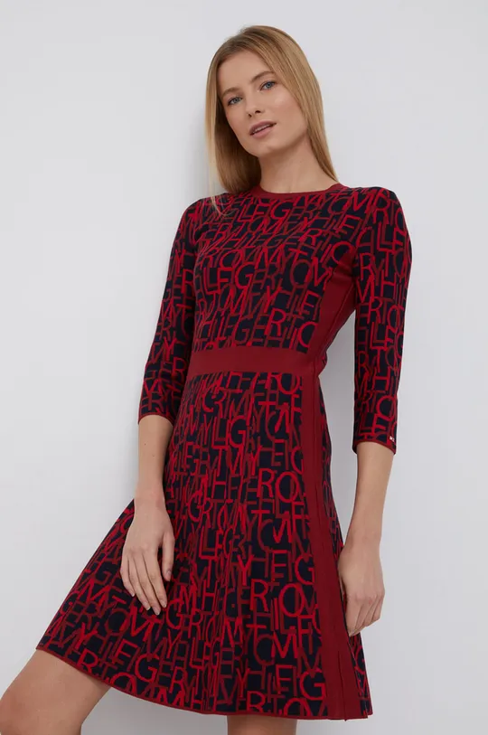 κόκκινο Φόρεμα Tommy Hilfiger Γυναικεία