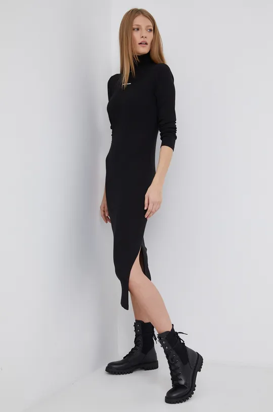 čierna Šaty Calvin Klein Jeans Dámsky