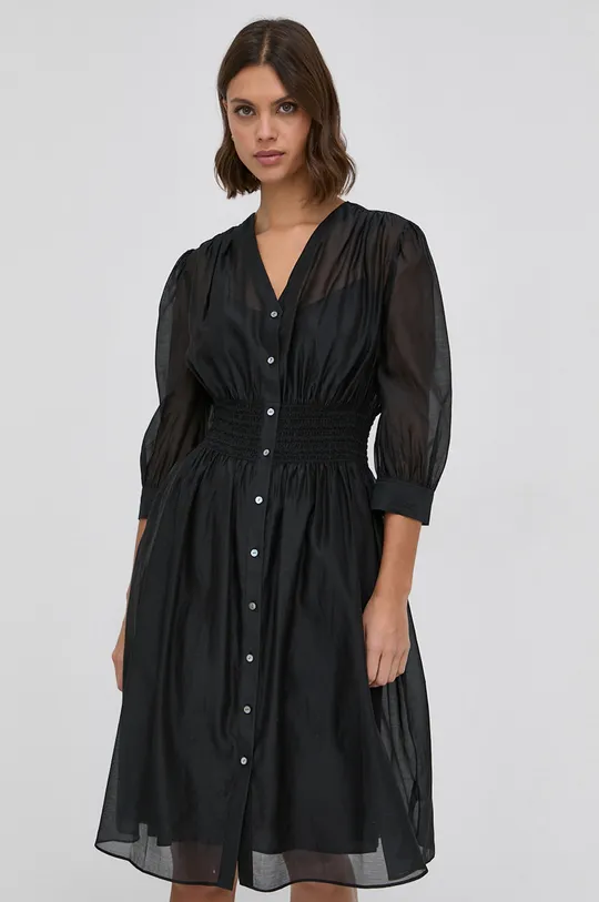 μαύρο Φόρεμα από συνδυασμό μεταξιού Karl Lagerfeld Γυναικεία