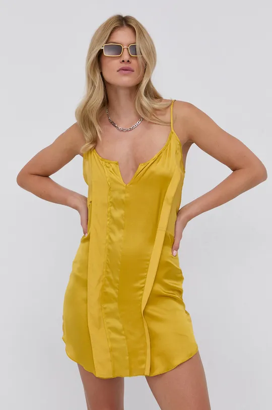 sárga Diesel selyemkeverékes ruha Női