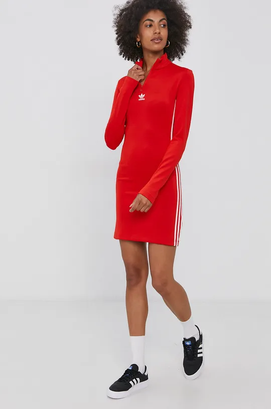 Φόρεμα adidas Originals κόκκινο