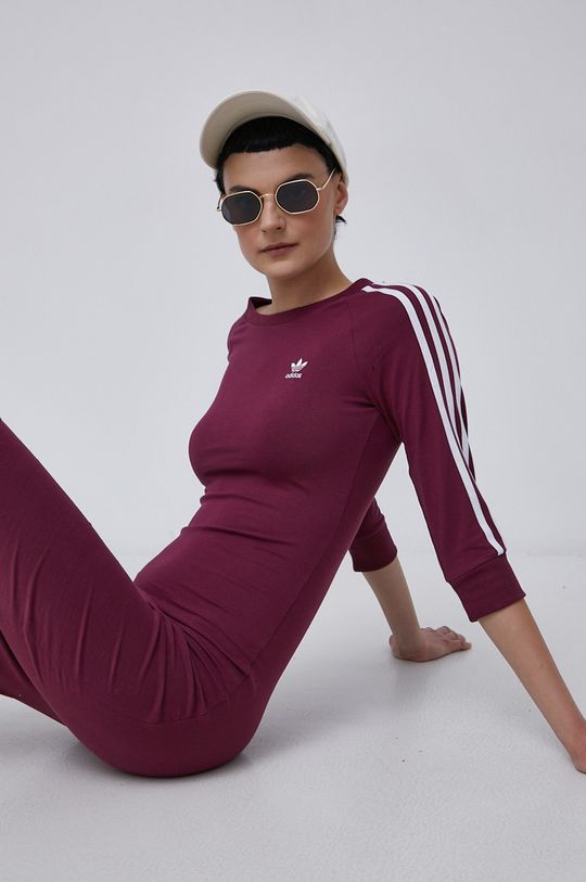 purpurový Šaty adidas Originals Dámsky