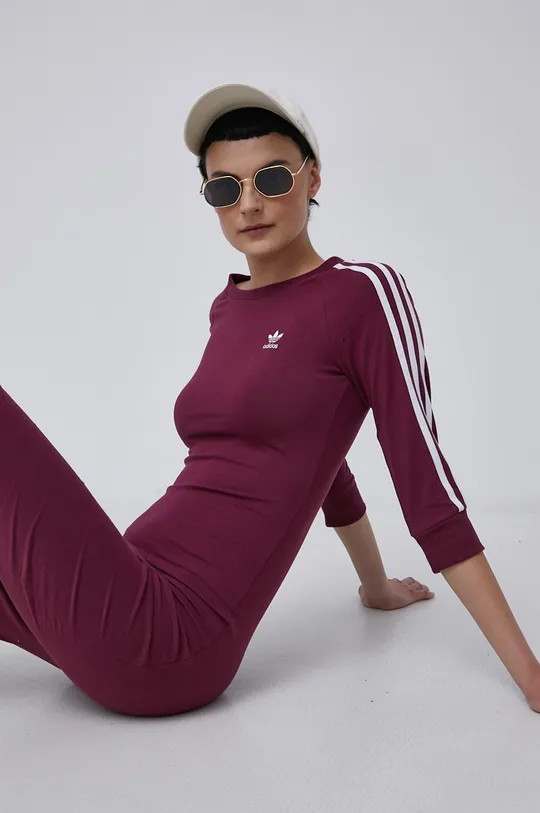 fialová Šaty adidas Originals H06777 Dámsky