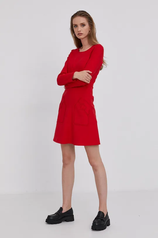 Love Moschino Sukienka czerwony