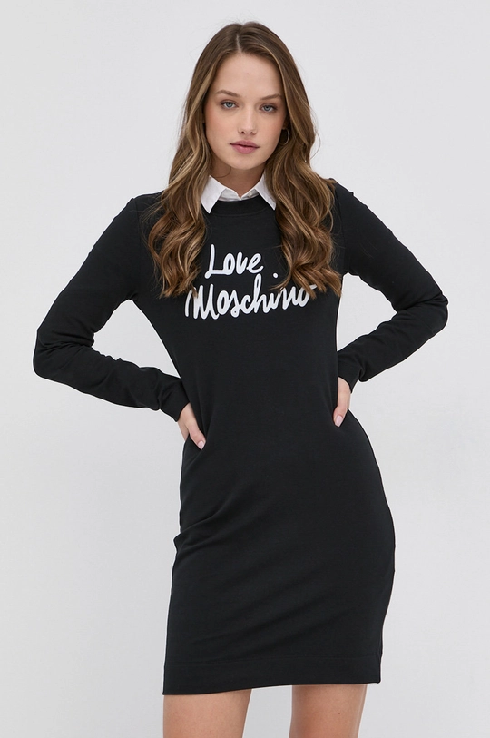 czarny Love Moschino Sukienka Damski