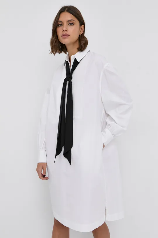 Бавовняна сукня Karl Lagerfeld білий