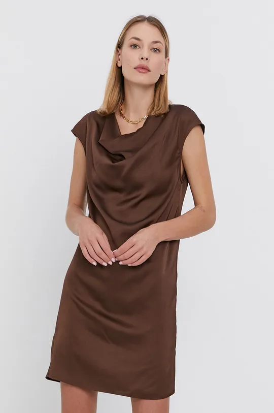 Šaty Sisley hnedá