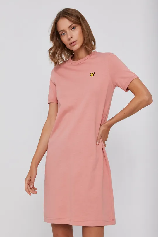 рожевий Бавовняна сукня Lyle & Scott Жіночий
