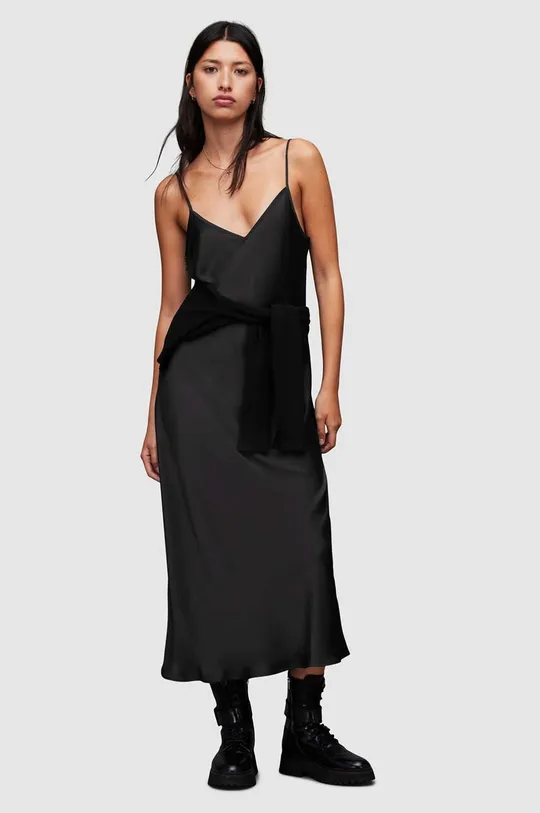 fekete AllSaints ruha és pulóver HERA DRESS Női