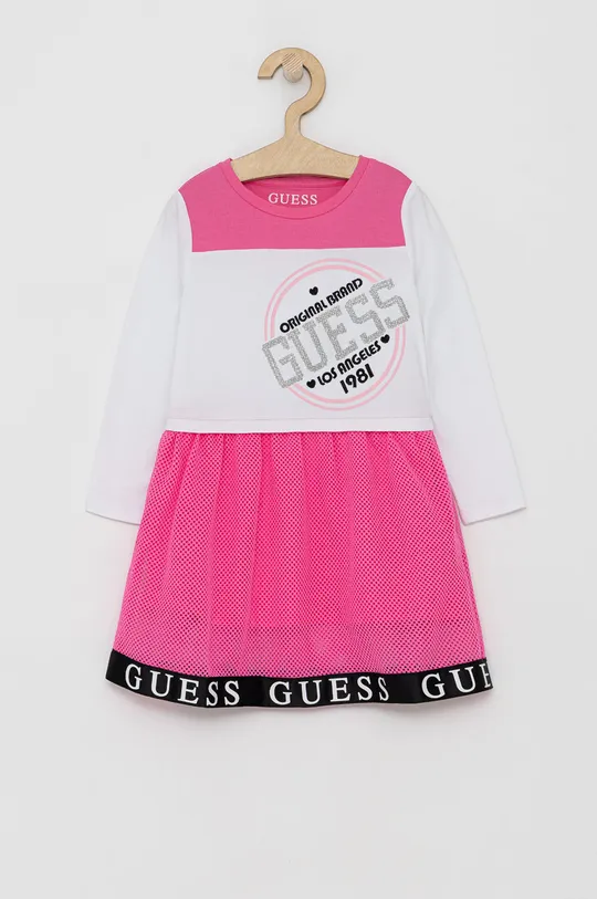 różowy Guess Sukienka dziecięca Dziewczęcy