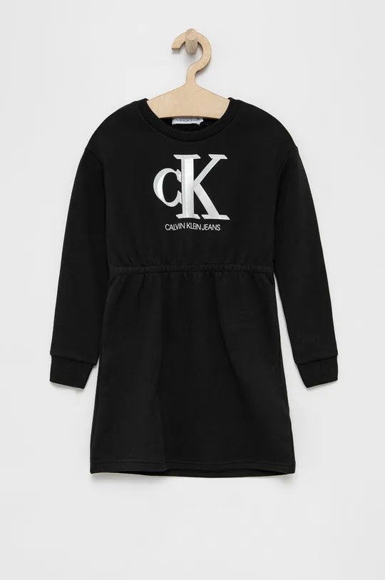 czarny Calvin Klein Jeans Sukienka dziecięca IG0IG01028.4890 Dziewczęcy