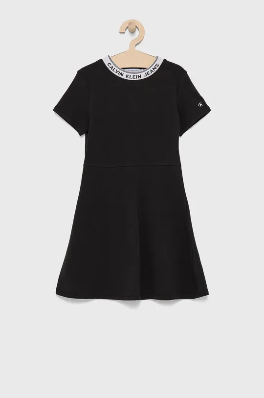 czarny Calvin Klein Jeans Sukienka dziecięca IG0IG01026.4890 Dziewczęcy