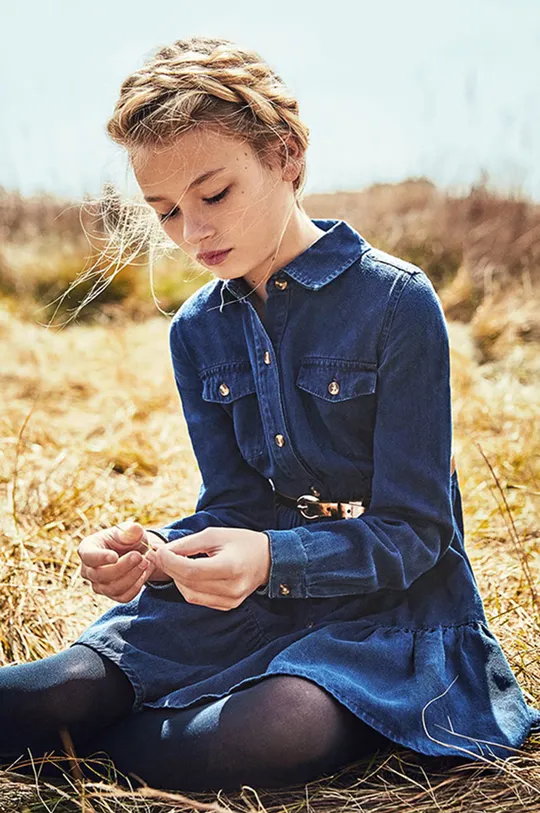 fioletowy Mayoral Sukienka jeansowa dziecięca Dziewczęcy