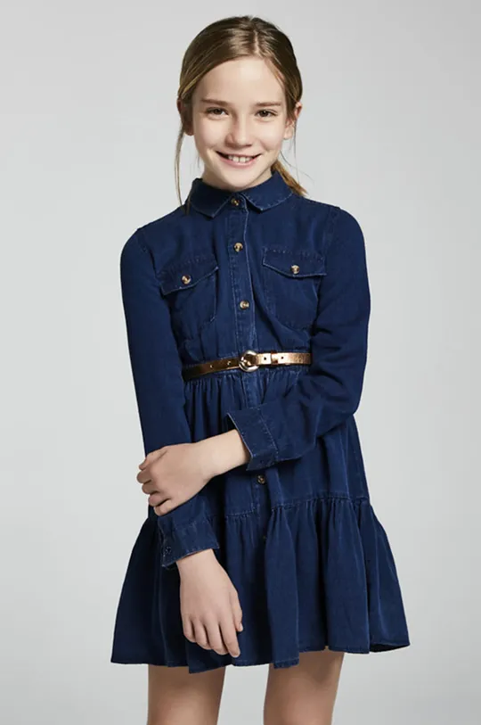 Детское джинсовое платье Mayoral фиолетовой