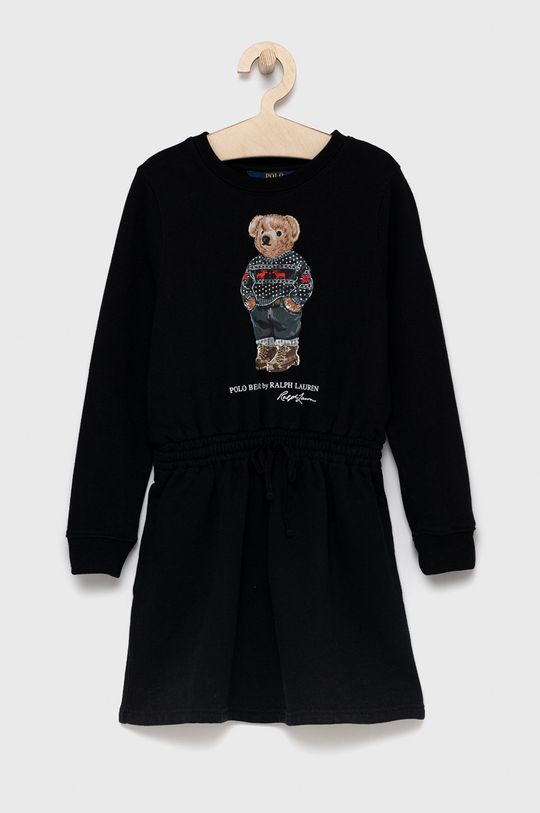 czarny Polo Ralph Lauren Sukienka dziecięca Dziewczęcy