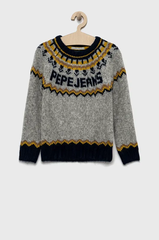 сірий Дитячий светр з домішкою вовни Pepe Jeans Для хлопчиків