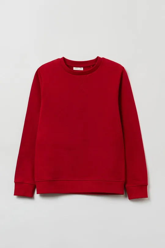 czerwony OVS Bluza bawełniana dziecięca Chłopięcy