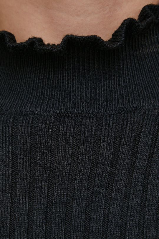 Vila - Pulover din amestec de lana, culoare negru | ANSWEAR.ro