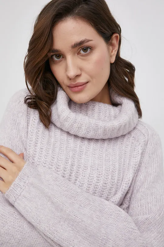 lila Only gyapjúkeverék pulóver