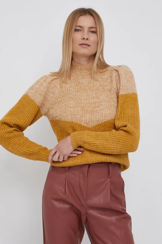 żółty Vero Moda Sweter z domieszką wełny