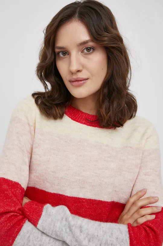 czerwony Vero Moda Sweter z domieszką wełny