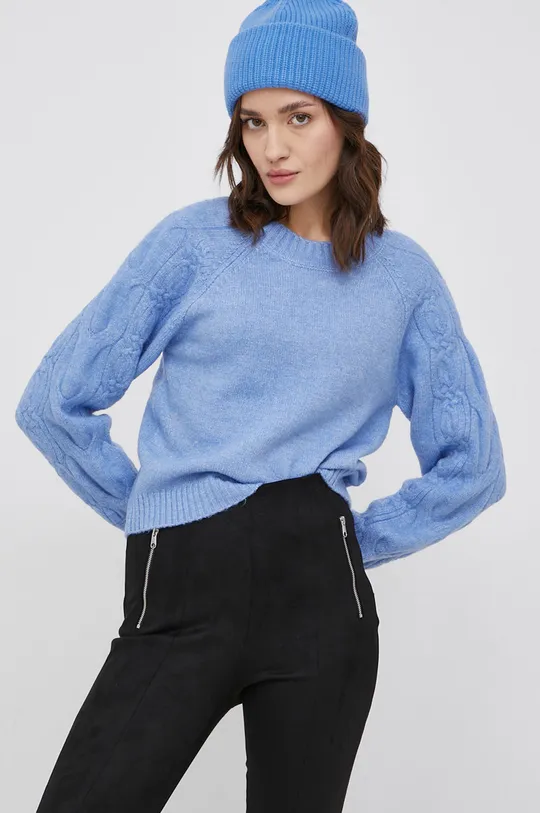niebieski Vero Moda Sweter z domieszką wełny Damski