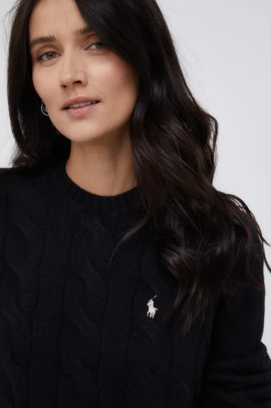 чорний Вовняний светр Polo Ralph Lauren Жіночий