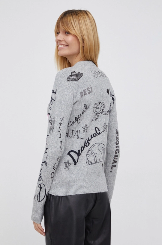 Desigual Sweter z domieszką wełny 21WWJFAE 52 % Akryl, 5 % Elastan, 38 % Poliamid, 5 % Wełna, Wskazówki pielęgnacyjne:  prać w pralce w temperaturze 30 stopni, suszyć w stanie rozłożonym, nie wybielać, prasować w niskiej temperaturze, Nie czyścić chemicznie