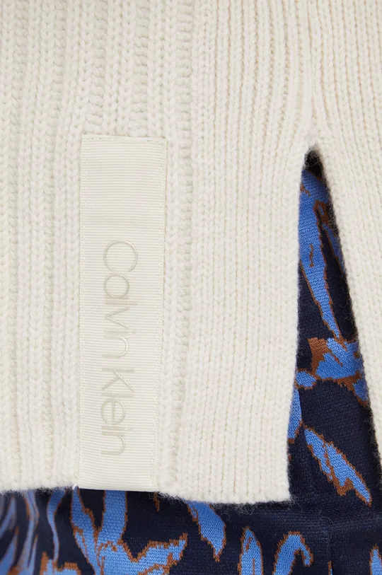 beżowy Calvin Klein Sweter wełniany