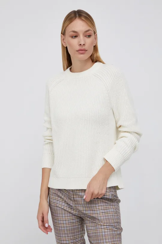 beżowy Calvin Klein - Sweter wełniany Damski