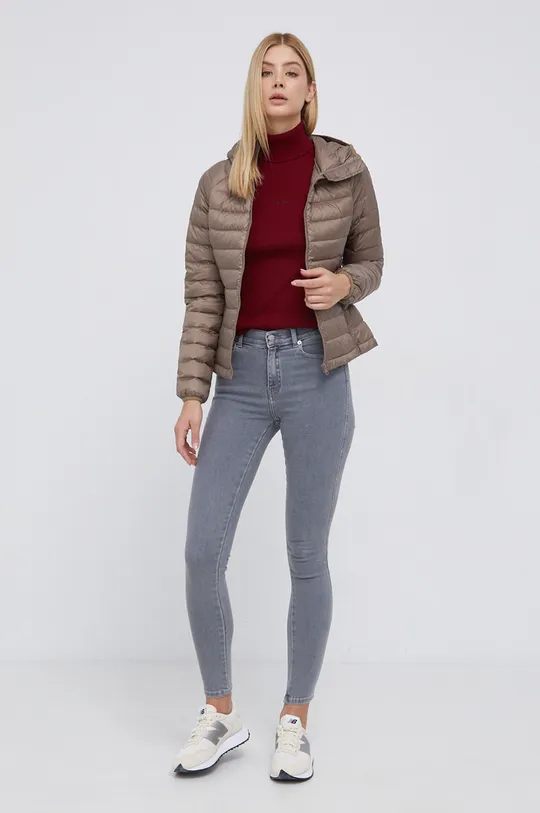 Calvin Klein Jeans - Πουλόβερ με προσθήκη μαλλιού μπορντό