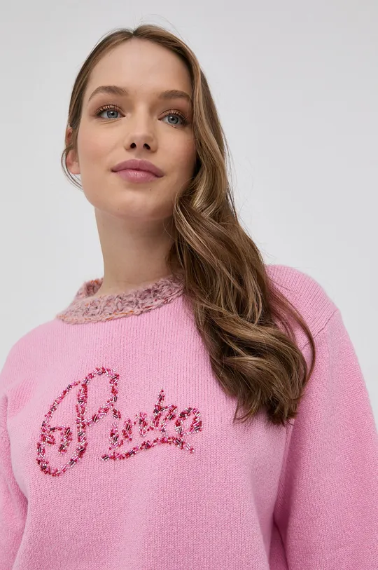 różowy Pinko Sweter z domieszką wełny Damski