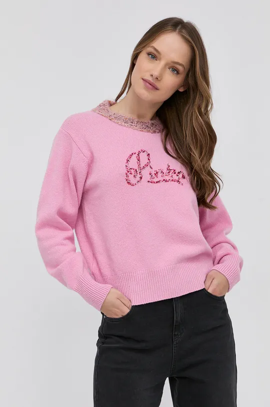 różowy Pinko Sweter z domieszką wełny