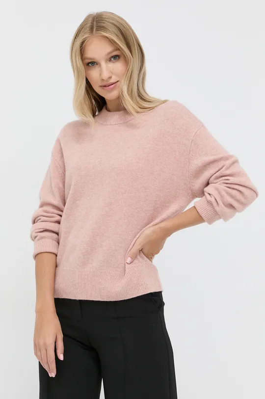 Samsoe Samsoe - Μάλλινο πουλόβερ ροζ