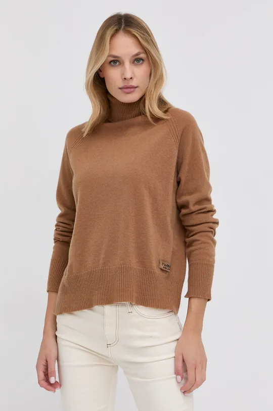 коричневий Вовняний светр Twinset Жіночий