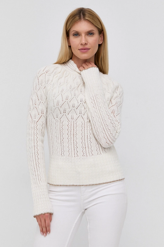 beżowy Twinset Sweter z domieszką wełny