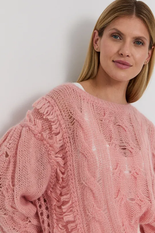 różowy Twinset Sweter z domieszką wełny