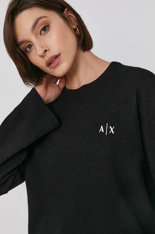 чорний Вовняний светр Armani Exchange Жіночий