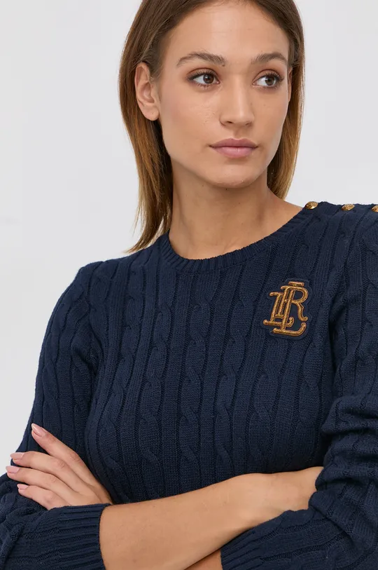 σκούρο μπλε Βαμβακερό πουλόβερ Lauren Ralph Lauren Γυναικεία