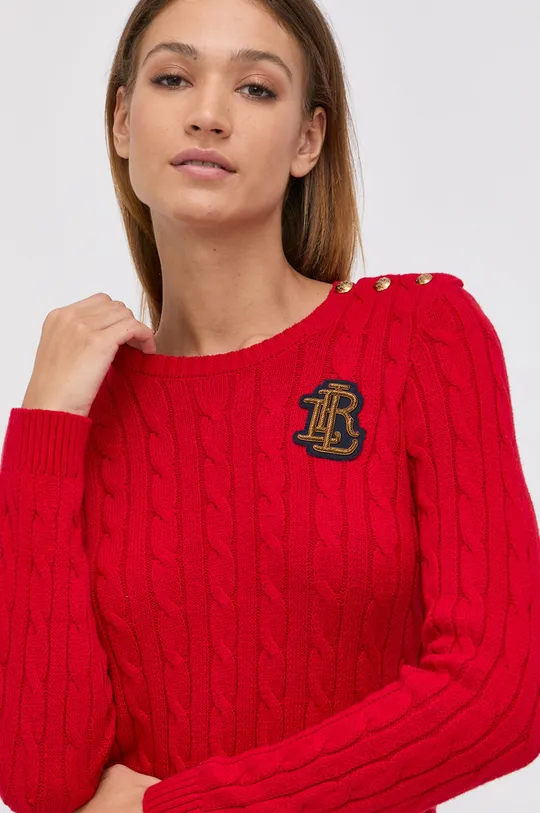 czerwony Lauren Ralph Lauren Sweter bawełniany 200841661003 Damski