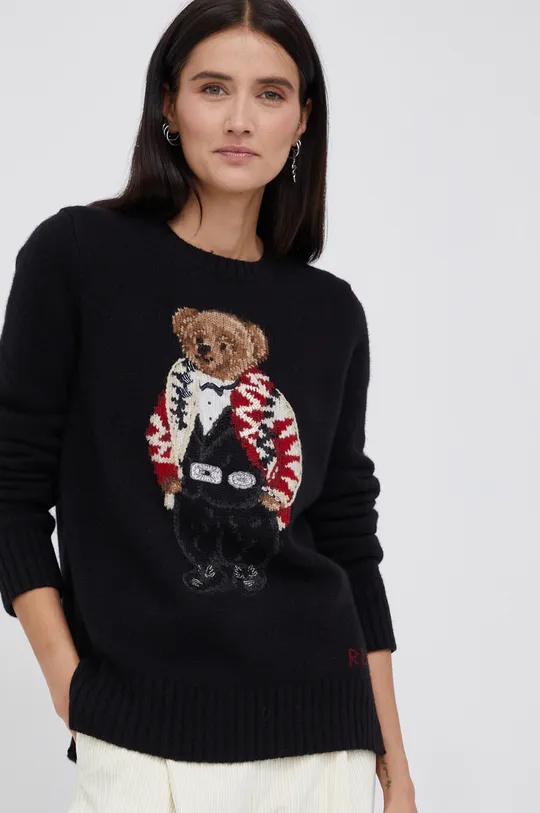 чорний Вовняний светр Polo Ralph Lauren